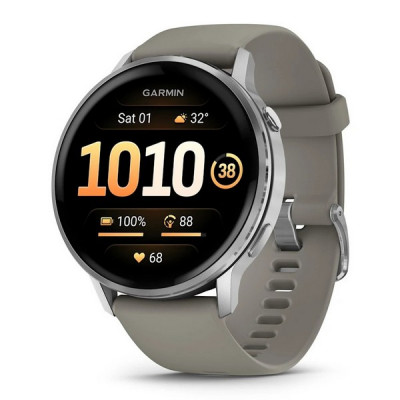 Garmin Venu 4 45 мм Silver with Silver Gray Silicone Band (010-03014-01)