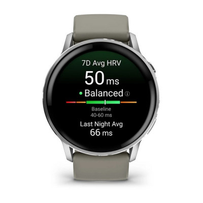 Garmin Venu 4 45 мм Silver with Silver Gray Silicone Band (010-03014-01)