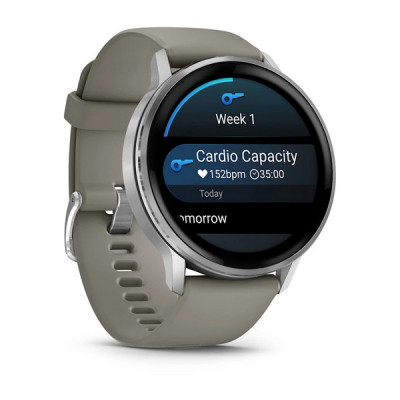 Garmin Venu 4 45 мм Silver with Silver Gray Silicone Band (010-03014-01)
