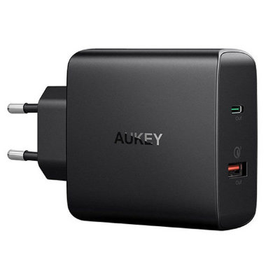 Сетевое зарядное устройство Aukey PA-Y11 USB-A QC 3.0/USB-C PD, 48 Вт