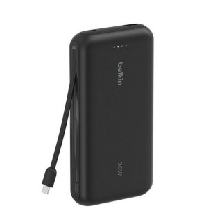 Внешний аккумулятор Belkin BoostСharge Power Bank 20000 mAh со встроенным кабелем USB-C (BPB024hqBK) Black