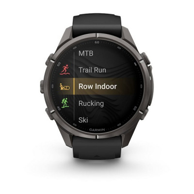 Garmin Fenix 9 Pro 43 мм inReach Carbon Gray DLC Titanium with Black/Pebble Gray Silicone Band (010-04335-10)