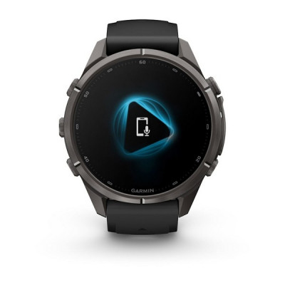 Garmin Fenix 9 Pro 43 мм inReach Carbon Gray DLC Titanium with Black/Pebble Gray Silicone Band (010-04335-10)