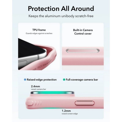 Чехол ESR Classic Hybrid Kickstand Magnetic для iPhone 18 Pro Max / 17 Pro Max (Frosted Bubblegum Pink)