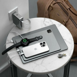 Сетевое зарядное устройство Satechi USB-C 4-Port GAN 145W (ST-W145GTM) Серый космос