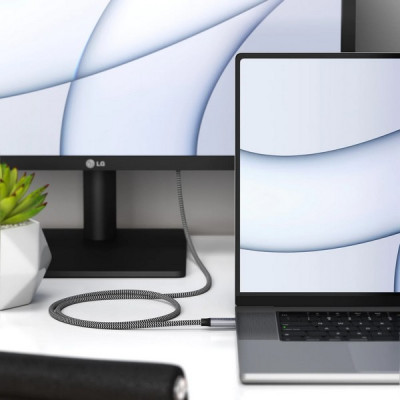 Кабель Satechi USB Type-C - USB Type-C 0.25 м (ST-U4C25M) Space Gray