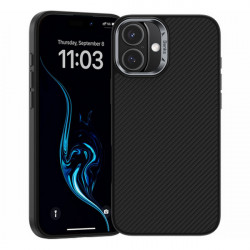 Усиленный чехол Benks Montage ArmorPro Kevlar для iPhone 16 (C.K.FL.AP.BK.A063) Black/Metal Frame