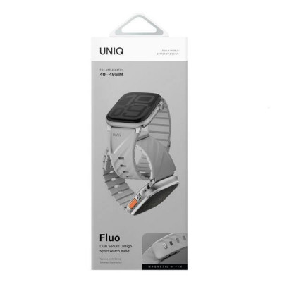 Ремешок Uniq Fluo для Apple Watch 40-49 мм (49-40MM-FLUOMGRY) Mist Grey