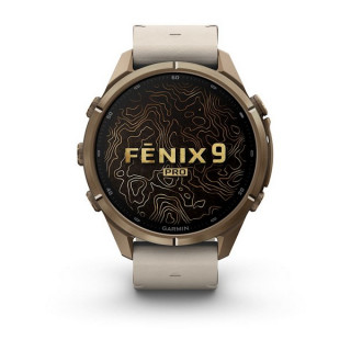 Garmin Fenix 9 Pro 43 мм inReach Autumn Gold Titanium with Bone Leather Band (010-04335-40/010-04335-41)
