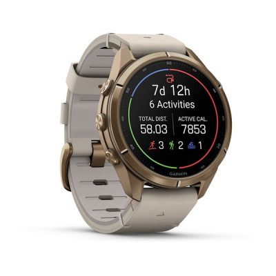 Garmin Fenix 9 Pro 43 мм inReach Autumn Gold Titanium with Bone Leather Band (010-04335-40)