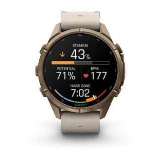 Garmin Fenix 9 Pro 43 мм inReach Autumn Gold Titanium with Bone Leather Band (010-04335-40/010-04335-41)