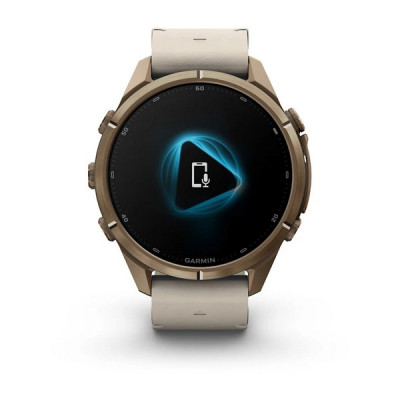 Garmin Fenix 9 Pro 43 мм inReach Autumn Gold Titanium with Bone Leather Band (010-04335-40)