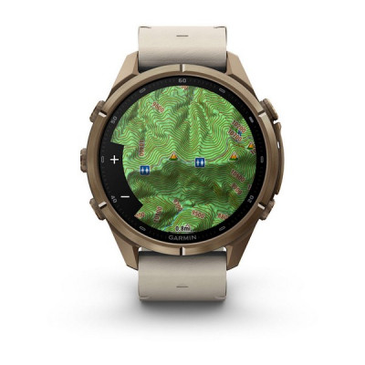 Garmin Fenix 9 Pro 43 мм inReach Autumn Gold Titanium with Bone Leather Band (010-04335-40)