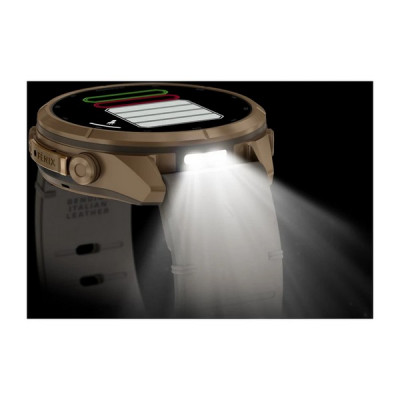 Garmin Fenix 9 Pro 43 мм inReach Autumn Gold Titanium with Bone Leather Band (010-04335-40)