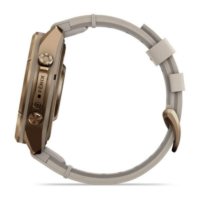 Garmin Fenix 9 Pro 43 мм inReach Autumn Gold Titanium with Bone Leather Band (010-04335-40)