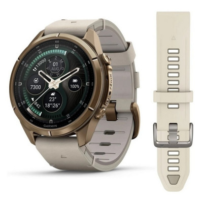 Garmin Fenix 9 Pro 43 мм inReach Autumn Gold Titanium with Bone Leather Band (010-04335-40)