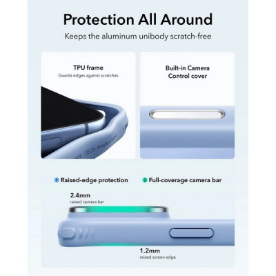 Чехол ESR Classic Hybrid Kickstand Magnetic для iPhone 18 Pro / 17 Pro (Frosted Misty Blue)
