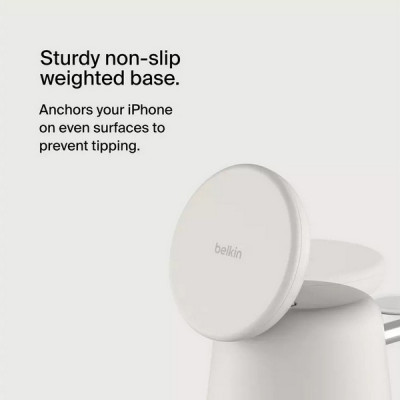 Беспроводное зарядное устройство Belkin Boost Charge Pro 2 в 1 15 Вт (WIZ020myH37/WIZ020vfH37) бежевый