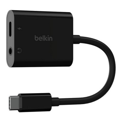 Адаптер Belkin RockStar 3.5mm Audio + USB-C (NPA004BTBK) Black