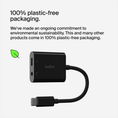 Адаптер Belkin RockStar 3.5mm Audio + USB-C (NPA004BTBK) Black