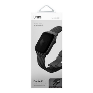 Ремешок Uniq Dante PRO Strap Mesh Steel для Apple Watch 42/41/40 mm Graphite Black (42MM-DANPGBLK)