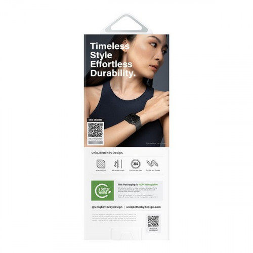 Ремешок Uniq Dante PRO Strap Mesh Steel для Apple Watch 42/41/40 mm Graphite Black (42MM-DANPGBLK)