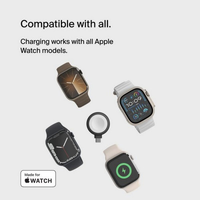 Беспроводное зарядное устройство Belkin BoostCharge Portable USB-C Apple Watch Charger (WIZ022glBK-B1) Black