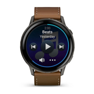 Garmin Venu 4 45 мм Slate with Black Silicone Band and Brown Leather Band (010-03014-03)