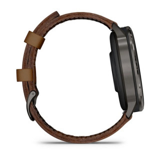 Garmin Venu 4 45 мм Slate with Black Silicone Band and Brown Leather Band (010-03014-03)