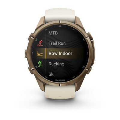 Garmin Fenix 9 Pro 43 мм inReach Autumn Gold Titanium with Cream/French Gray Silicone Band (010-04335-20)