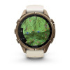 Garmin Fenix 9 Pro 43 мм inReach Autumn Gold Titanium with Cream/French Gray Silicone Band (010-04335-20)