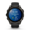 Garmin Fenix 8 Amoled Sapphire 47 мм – Титановый, угольно-черный DLC, пепельно-черный  ремешок