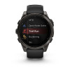 Garmin Fenix 8 Amoled Sapphire 47 мм – Титановый, угольно-черный DLC, пепельно-черный  ремешок