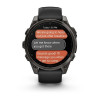 Garmin Fenix 8 Amoled Sapphire 47 мм – Титановый, угольно-черный DLC, пепельно-черный  ремешок
