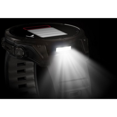 Garmin Fenix 8 Amoled Sapphire 47 мм – Титановый, угольно-черный DLC, пепельно-черный  ремешок