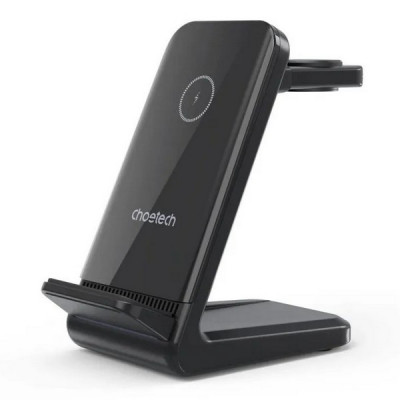 Беспроводное зарядное устройство Choetech 3 in 1 Wireless Charger (T608-F-CCBK) Black