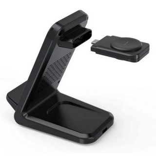 Беспроводное зарядное устройство Choetech 3 in 1 Wireless Charger (T608-F-CCBK) Black