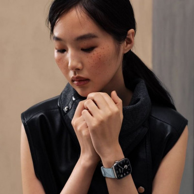 Apple Watch Series 11 Hermes 42 mm Single Tour Bleu Lin