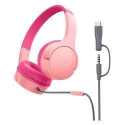 Детские проводные наушники Belkin SoundForm Mini Wired On-Ear Headphones for Kids (AUD010hqPK) Pink