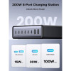 Сетевое зарядное устройство Ugreen Nexode X766 200W 8-port GaN Desktop Fast Charger (55325)