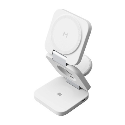 Беспроводное зарядное устройство Magssory Flex 3 в 1 (WCH013w) White