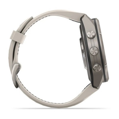 Garmin Fenix 9 Pro 43 мм inReach Titanium with Fog Gray/Dark Sandstone Silicone Band (010-04335-80)