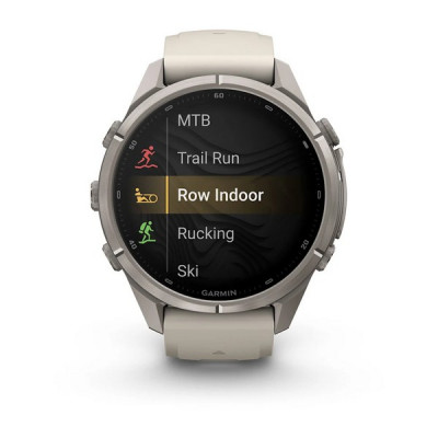 Garmin Fenix 9 Pro 43 мм inReach Titanium with Fog Gray/Dark Sandstone Silicone Band (010-04335-80)