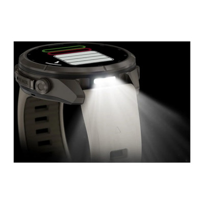 Garmin Fenix 9 Pro 43 мм inReach Titanium with Fog Gray/Dark Sandstone Silicone Band (010-04335-80)