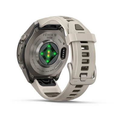 Garmin Fenix 9 Pro 43 мм inReach Titanium with Fog Gray/Dark Sandstone Silicone Band (010-04335-80)
