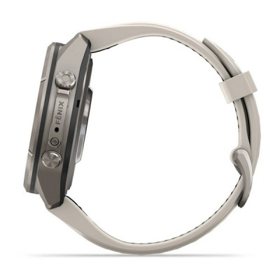 Garmin Fenix 9 Pro 43 мм inReach Titanium with Fog Gray/Dark Sandstone Silicone Band (010-04335-80)
