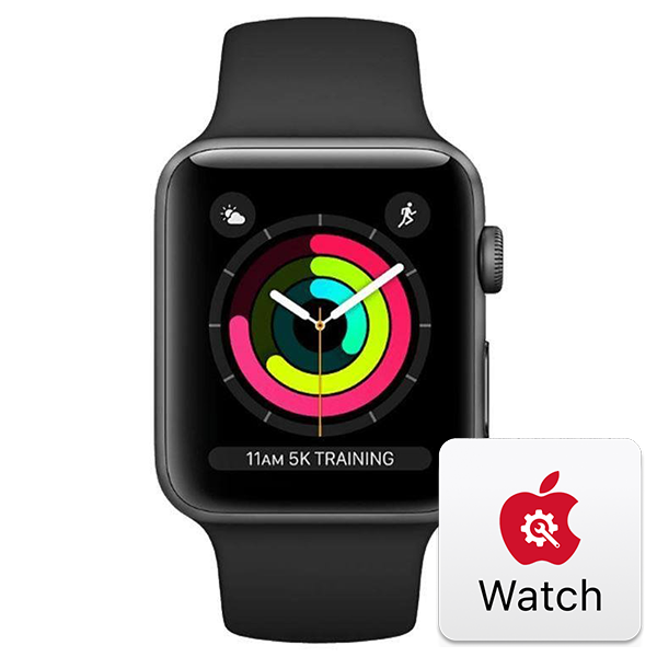 Ремонт часов iwatch undefined. Apple watch s3 42 mm Black Red.