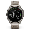 Garmin Fenix 8 Amoled Sapphire 47 мм – Titanium, светло-серый, титановый ремешок