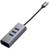 USB-концентратор Satechi USB-C с 3 портами USB 3.0 и Ethernet (RJ45) (ST-TC2N1USB31AM) серый космос