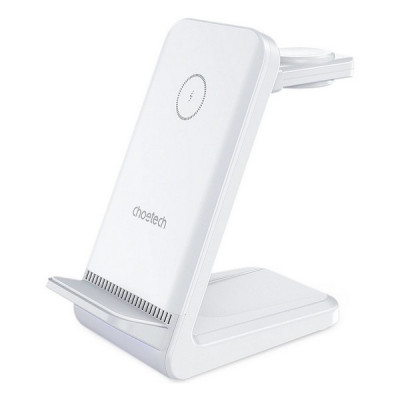 Беспроводное зарядное устройство Choetech 3 in 1 Wireless Charger (T608-F-CCWH) White